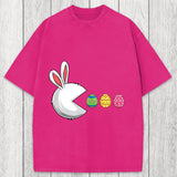Tokyosol Funny Easter Bunny Egg Hunter Washed T-Shirt