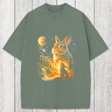 Tokyosol Bunny Howling to the Moon Washed T-Shirt