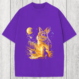 Tokyosol Bunny Howling to the Moon Washed T-Shirt