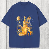 Tokyosol Bunny Howling to the Moon Washed T-Shirt