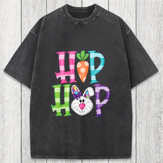 Tokyosol Hip Hop Easter Bunny Washed T-Shirt