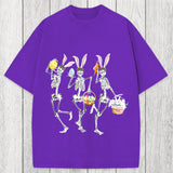 Tokyosol Easter Dancing Skeleton Washed T-Shirt