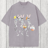 Tokyosol Easter Dancing Skeleton Washed T-Shirt