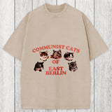 Tokyosol Communist Cats Of East Berlin Washed T-Shirt