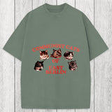 Tokyosol Communist Cats Of East Berlin Washed T-Shirt