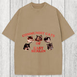 Tokyosol Communist Cats Of East Berlin Washed T-Shirt