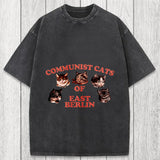 Tokyosol Communist Cats Of East Berlin Washed T-Shirt