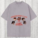 Tokyosol Communist Cats Of East Berlin Washed T-Shirt