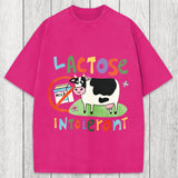 Tokyosol Lactose Intolerant Funny Meme Washed T-Shirt