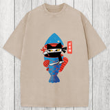 Tokyosol Neko Ninja Washed T-Shirt
