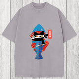 Tokyosol Neko Ninja Washed T-Shirt