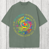 Tokyosol Rainbow Tree Cosmic Spiral Washed T-Shirt