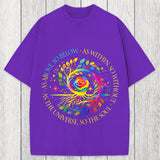 Tokyosol Rainbow Tree Cosmic Spiral Washed T-Shirt
