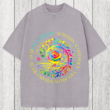Tokyosol Rainbow Tree Cosmic Spiral Washed T-Shirt