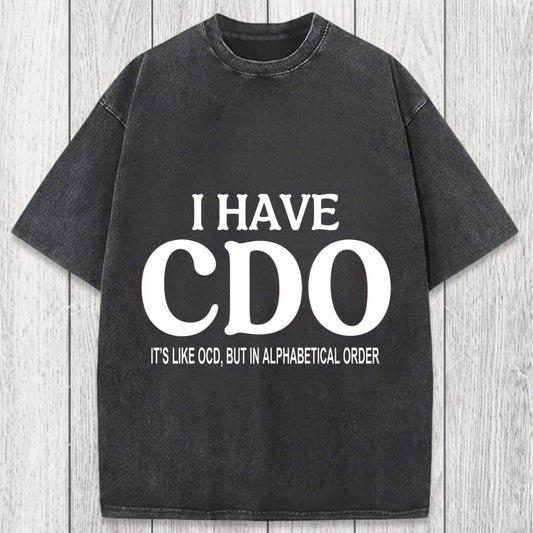 Tokyosol Embracing My Alphabetical CDO Tendencies Washed T-Shirt