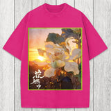Tokyosol Lotus Adorned With Golden Specks Washed T-Shirt