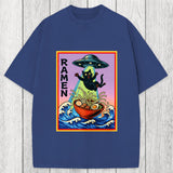 Tokyosol UFO Catching the Ramen Black Cat Washed T-Shirt