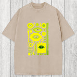 Tokyosol Geometric Eyes Washed T-Shirt