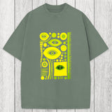Tokyosol Geometric Eyes Washed T-Shirt