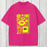 Tokyosol Geometric Eyes Washed T-Shirt