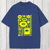 Tokyosol Geometric Eyes Washed T-Shirt