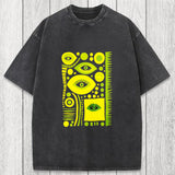 Tokyosol Geometric Eyes Washed T-Shirt