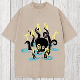 Tokyosol Octopus In Water Thank You Washed T-Shirt