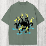 Tokyosol Octopus In Water Thank You Washed T-Shirt