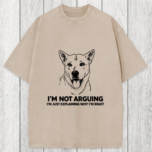 Tokyosol Stubborn Dog Defending His Point Washed T-Shirt