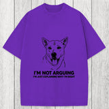 Tokyosol Stubborn Dog Defending His Point Washed T-Shirt