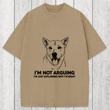 Tokyosol Stubborn Dog Defending His Point Washed T-Shirt