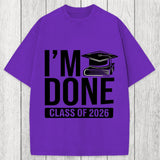 Tokyosol I'm Done Class Of 2026 Washed T-Shirt