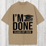 Tokyosol I'm Done Class Of 2026 Washed T-Shirt