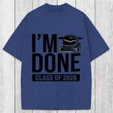 Tokyosol I'm Done Class Of 2026 Washed T-Shirt