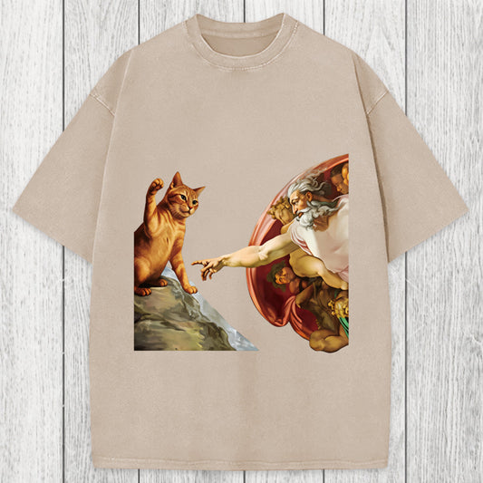 Tokyosol The Creation of Cat Washed T-Shirt