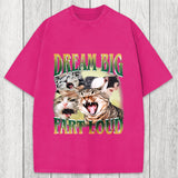 Tokyosol Dream Big Fart Loud Funny Cat Meme Washed T-Shirt