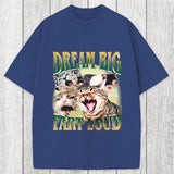 Tokyosol Dream Big Fart Loud Funny Cat Meme Washed T-Shirt