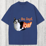 Tokyosol Live Laugh Loaf Cat Washed T-Shirt