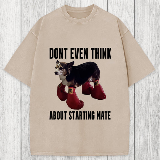 Tokyosol Dont Even Think About Starting Mate Washed T-Shirt