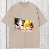 Tokyosol I Have Homosexual Tendencies Evil Kitty Meme Washed T-Shirt