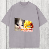 Tokyosol I Have Homosexual Tendencies Evil Kitty Meme Washed T-Shirt