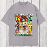 Tokyosol Uranium Consumer Funny Cat Dank Memes Washed T-Shirt