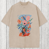 Tokyosol Spring Flower Washed T-Shirt