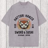 Tokyosol Hattori Lion Japanese Samurai Washed T-Shirt