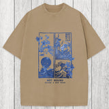 Tokyosol Not Bound Japanese Print Art Washed T-Shirt