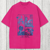 Tokyosol Not Bound Japanese Print Art Washed T-Shirt