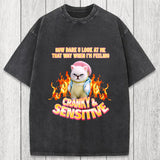 Tokyosol Cranky Kitty Washed T-Shirt