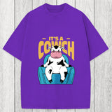 Tokyosol Its A Cowch Funny Cow Washed T-Shirt