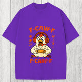 Tokyosol F-Caw-F Chicken Gamer Funny Washed T-Shirt