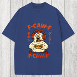 Tokyosol F-Caw-F Chicken Gamer Funny Washed T-Shirt
